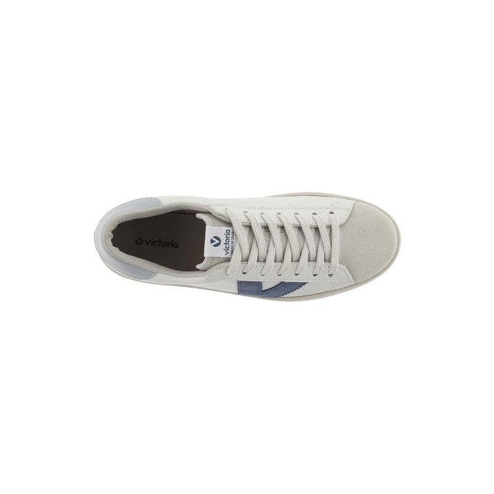 Sneakers Mujer Victoria Berlín Piel & Serraje Azul
