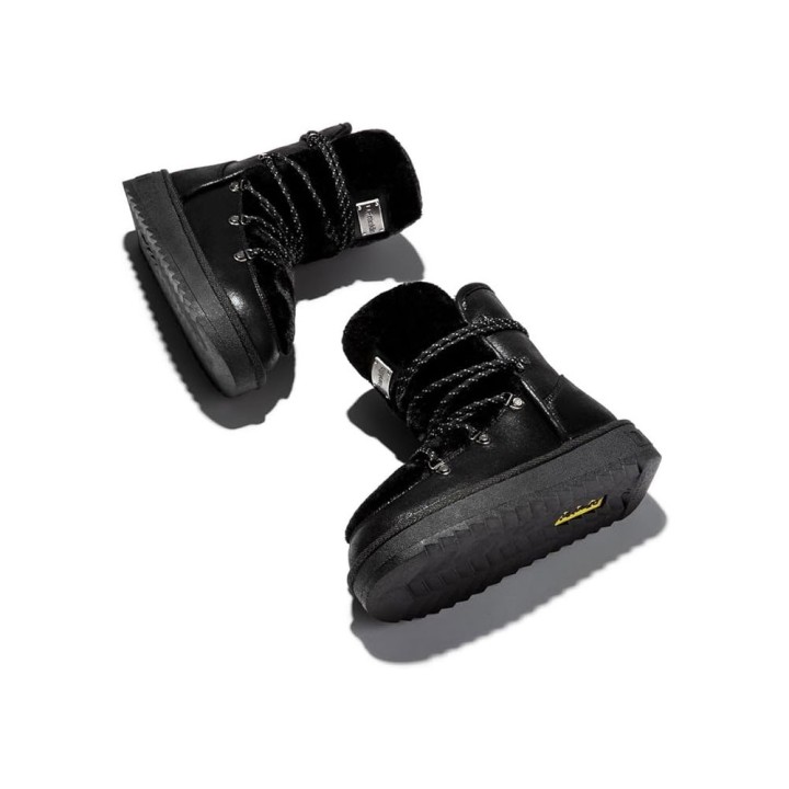 Botines Planos Mujer D.franklin Nordic Trk Fur Negro Negro
