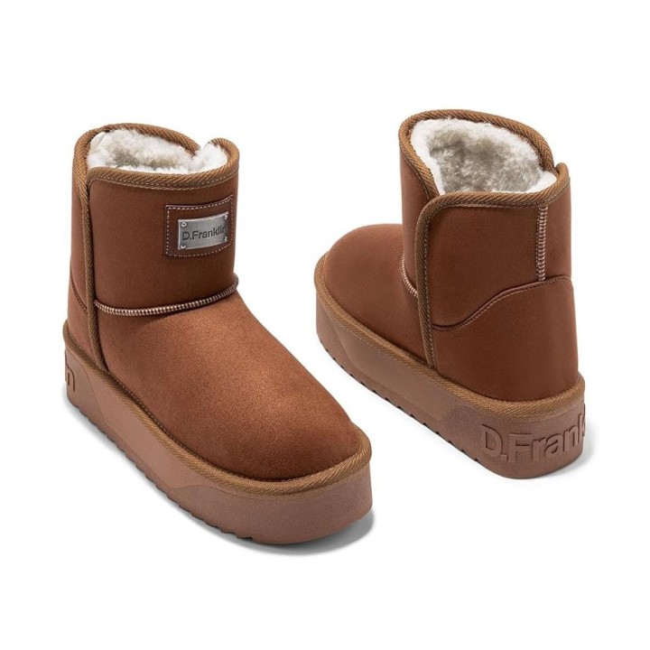 Botines Planos Mujer D.franklin Nordic V.2 Basic Low Tan Cuero