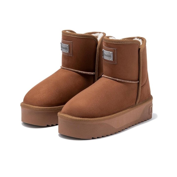 Botines Planos Mujer D.franklin Nordic V.2 Basic Low Tan Cuero