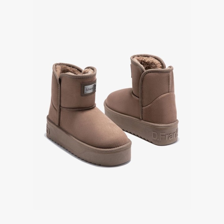 Botines Planos Mujer D.franklin Nordic V.2 Basic Low Taupe