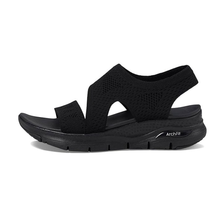 Sandalias Planas Mujer Skechers 119458 Negro