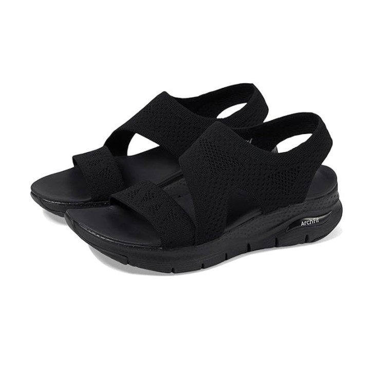 Sandalias Planas Mujer Skechers 119458 Negro