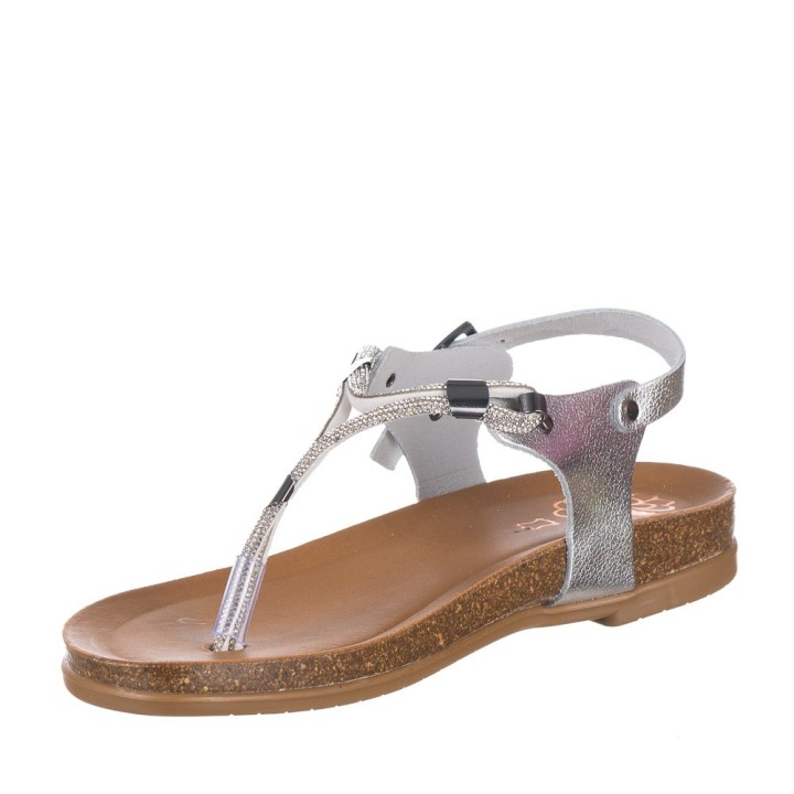Sandalias Planas Mujer Porronet 3020 Plata