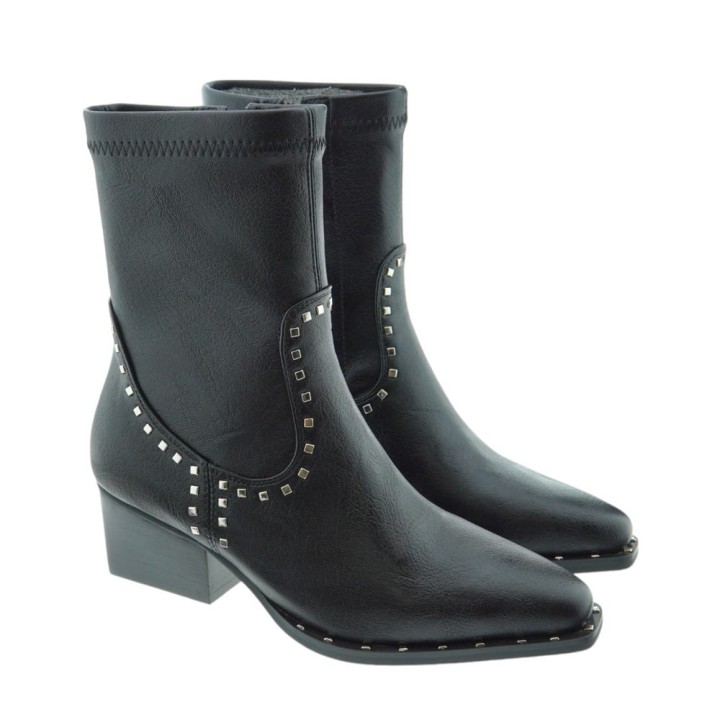 Botines De Tacón Noa Harmon 9762 Mujer Negro