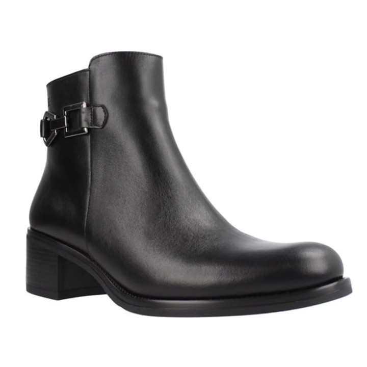 Botines De Tacón Dorking D9347 Mujer Negro