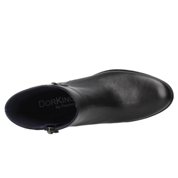 Botines De Tacón Dorking D9347 Mujer Negro