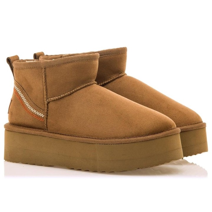 Botines Planos Mustang 59733 Mujer Cuero