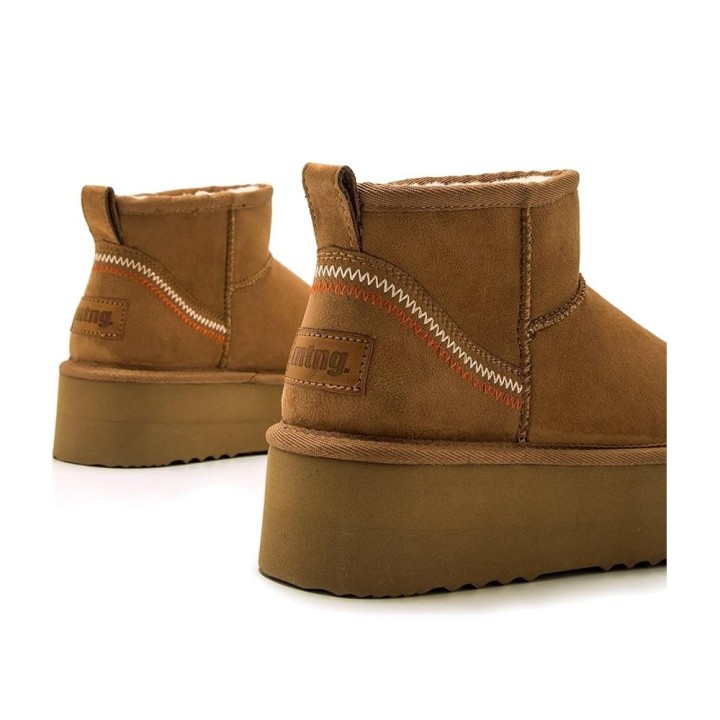 Botines Planos Mustang 59733 Mujer Cuero