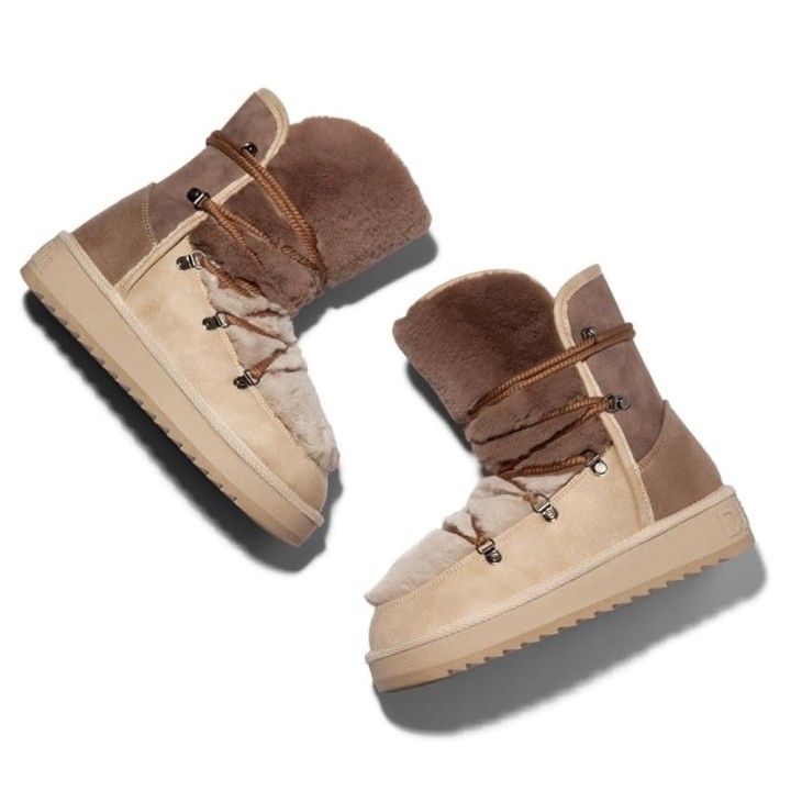 Botines Planos D.franklin Nordic Trk Fur Gradient Mujer Taupe