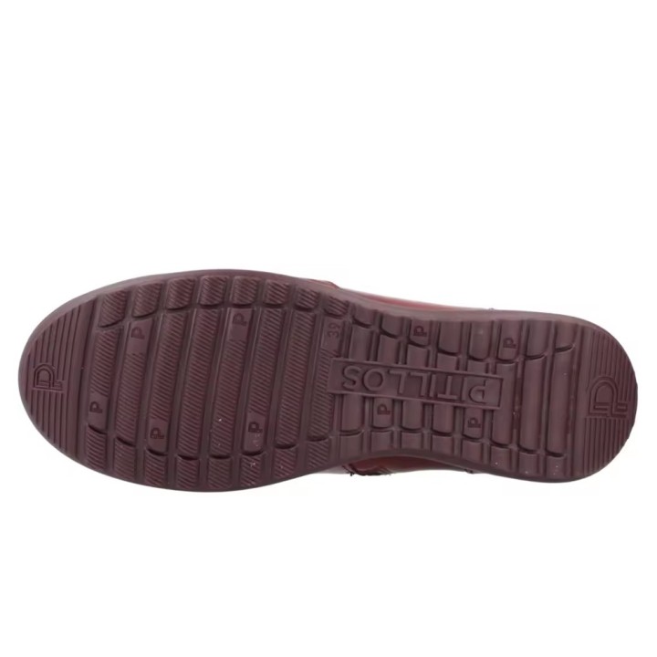 Botines Planos Pitillos 118 Mujer Burdeos