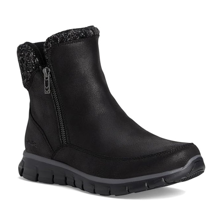 Botines Planos Skechers Synergy Mujer Negro-negro