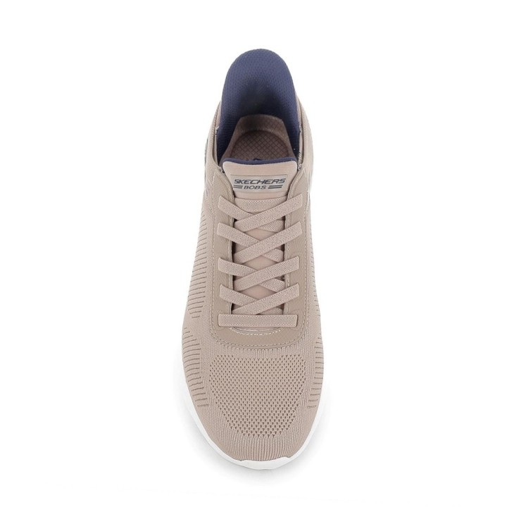 Sneakers Hombre Skechers Bobs Sport Squad Chaos Taupe