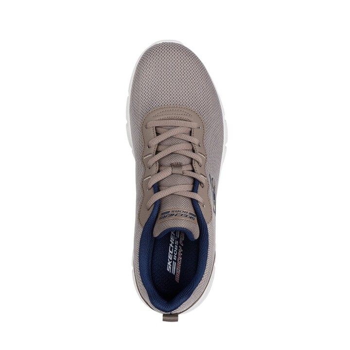 Sneakers Skechers Bobs Sport B Flex-icy Adge Hombre Taupe
