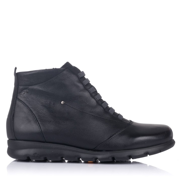 Botines planos Fluchos 356 negros