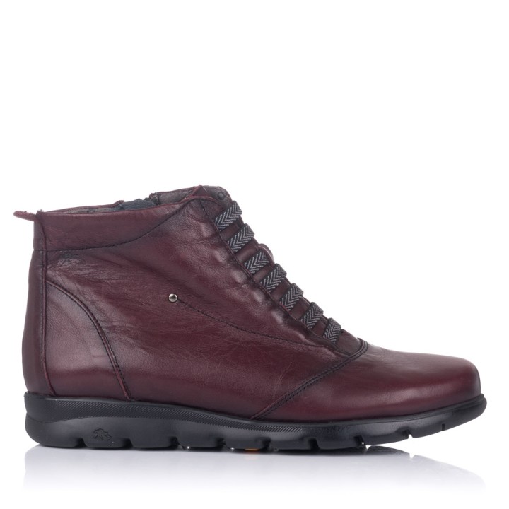 Botines planos Fluchos 356 burdeos