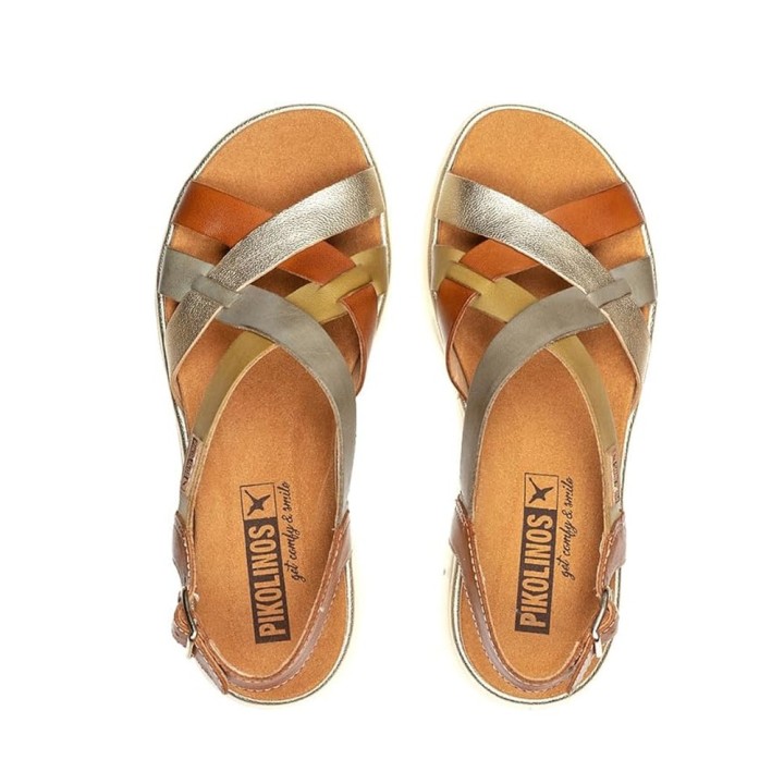 Sandalias Planas Mujer Pikolinos W4n-0650 Cuero