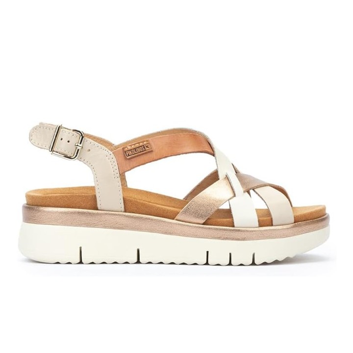 Sandalias Planas Mujer Pikolinos W4n-0650 Beig