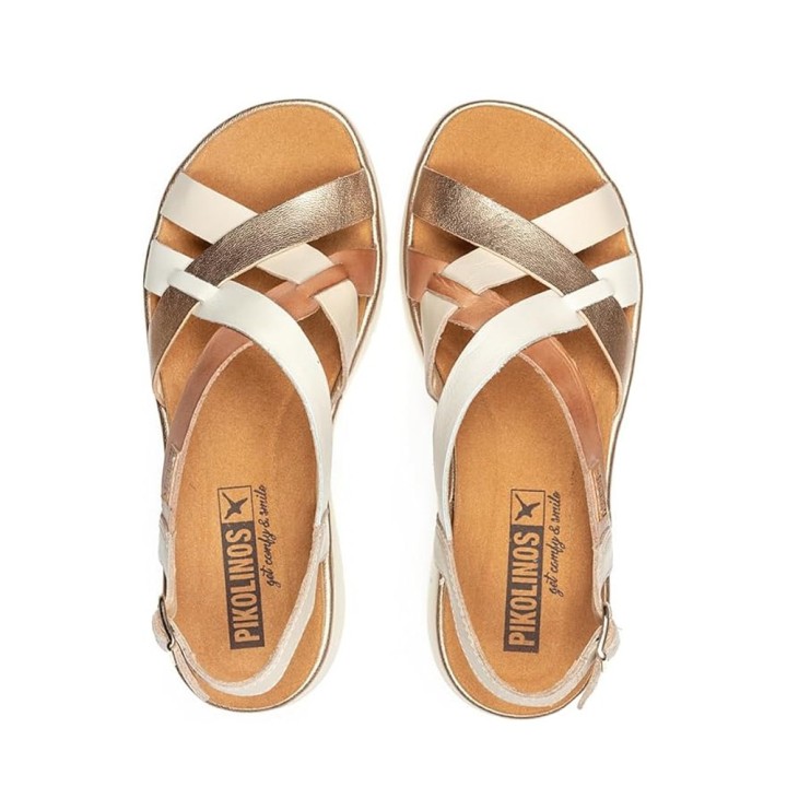 Sandalias Planas Mujer Pikolinos W4n-0650 Beig