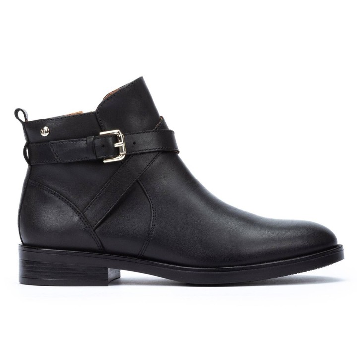 Botines Planos Pikolinos W3c-8869 Mujer Negro