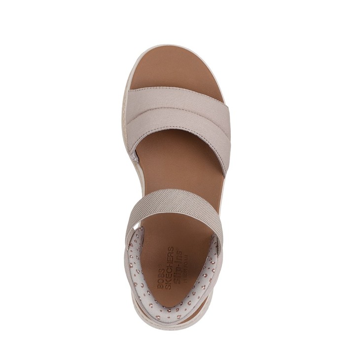 Sandalias Planas Mujer Skechers 114413 Taupe