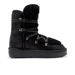 Botines Planos Mujer D.franklin Nordic Fur Negro