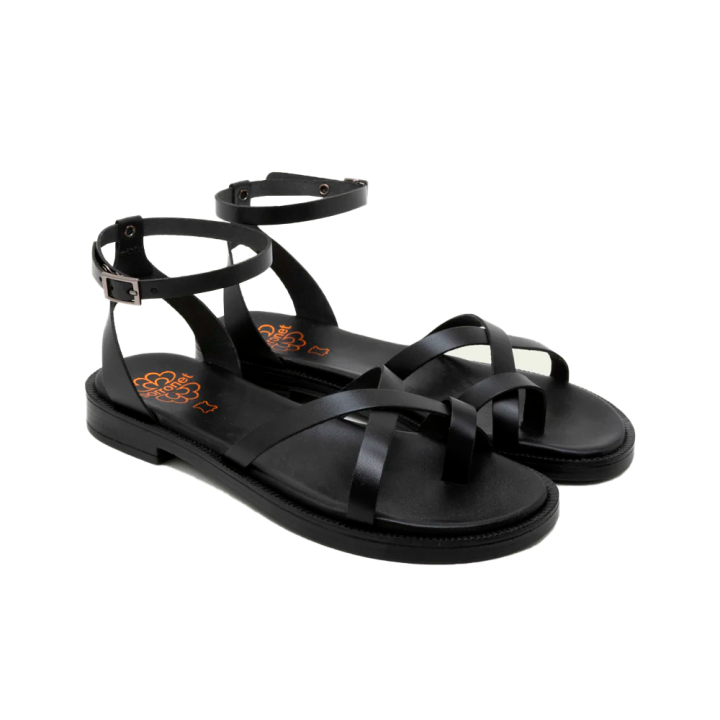 Sandalias Planas Mujer Porronet 3230 Negro