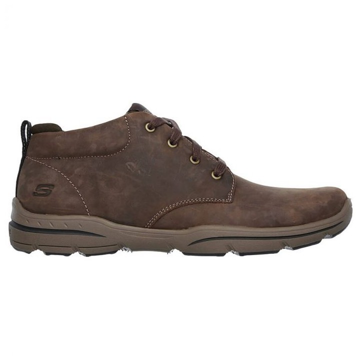 BOTINES PLANOS SKECHERS 64857 Marrón