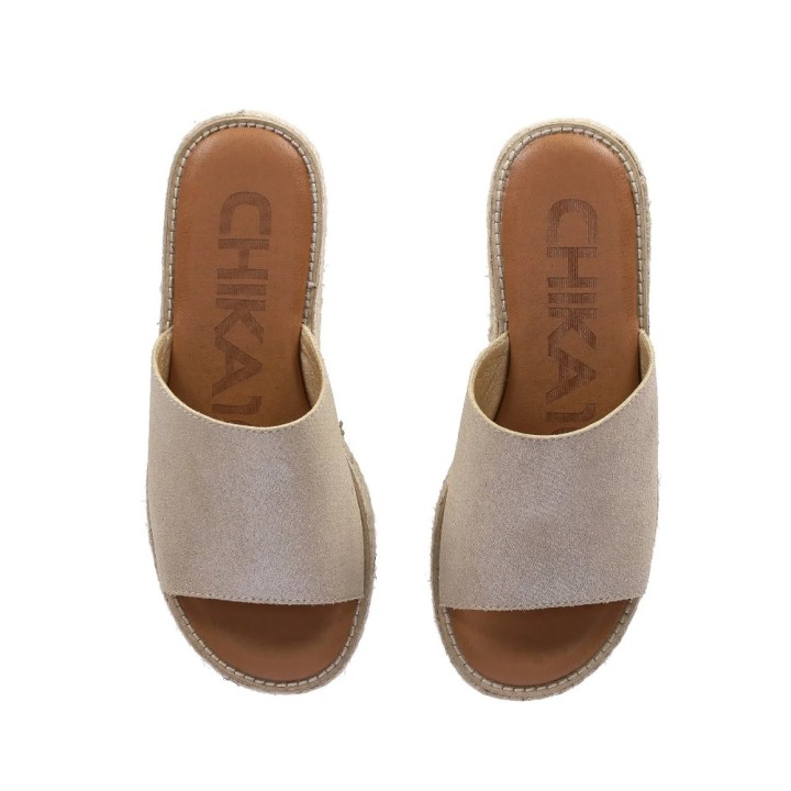 Sandalias Planas Mujer Chika10 Bonna 25 Oro