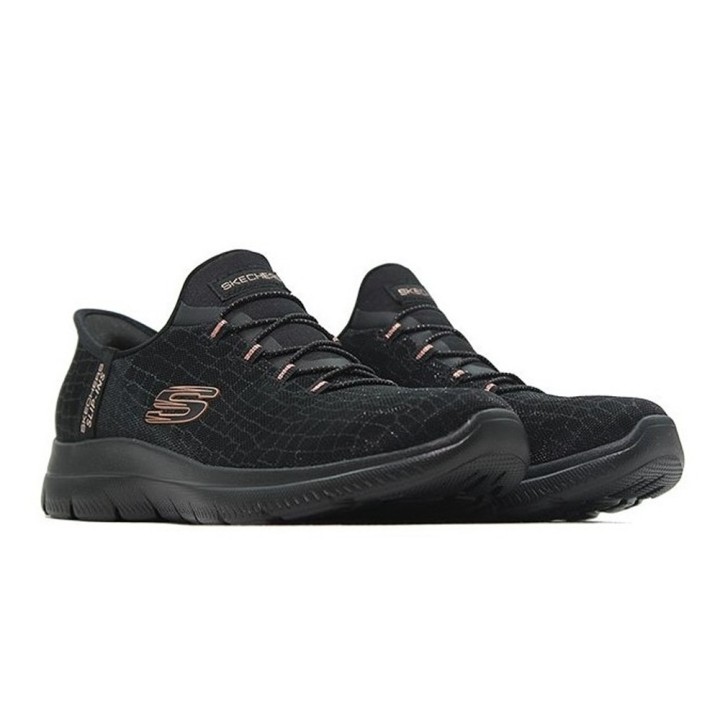 Sneakers Mujer Skechers Summits-cla Negro-oro