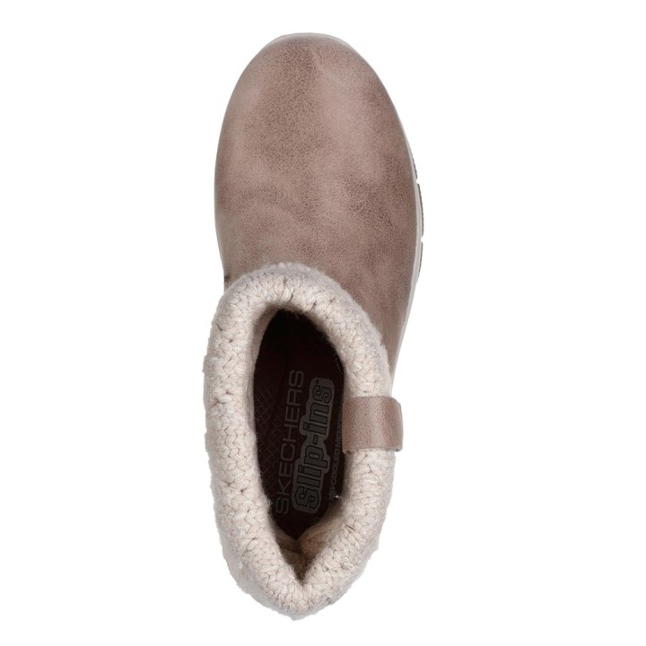 Botines Planos Mujer Skechers Skechers Slip-ins Relaxed Fit Taupe