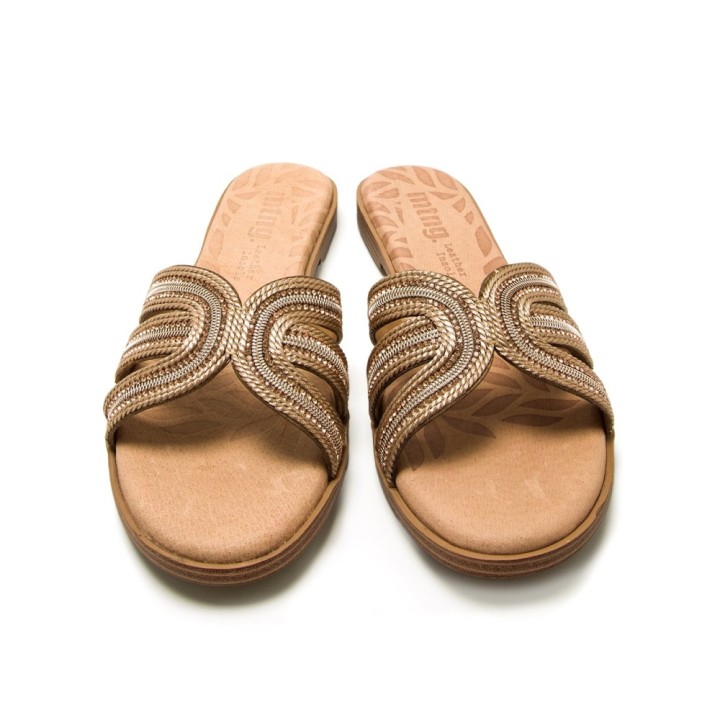 Sandalias Planas Mujer Mustang 54500 Oro