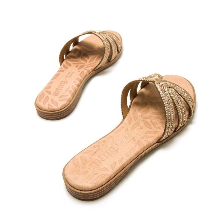 Sandalias Planas Mujer Mustang 54500 Oro