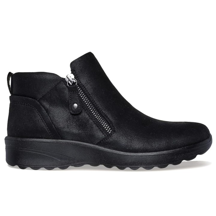 Botines Planos Skechers Fall In Bloom Mujer Negro