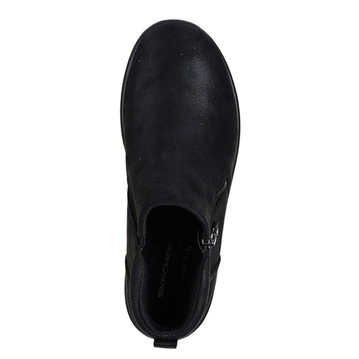 Botines Planos Skechers Fall In Bloom Mujer Negro