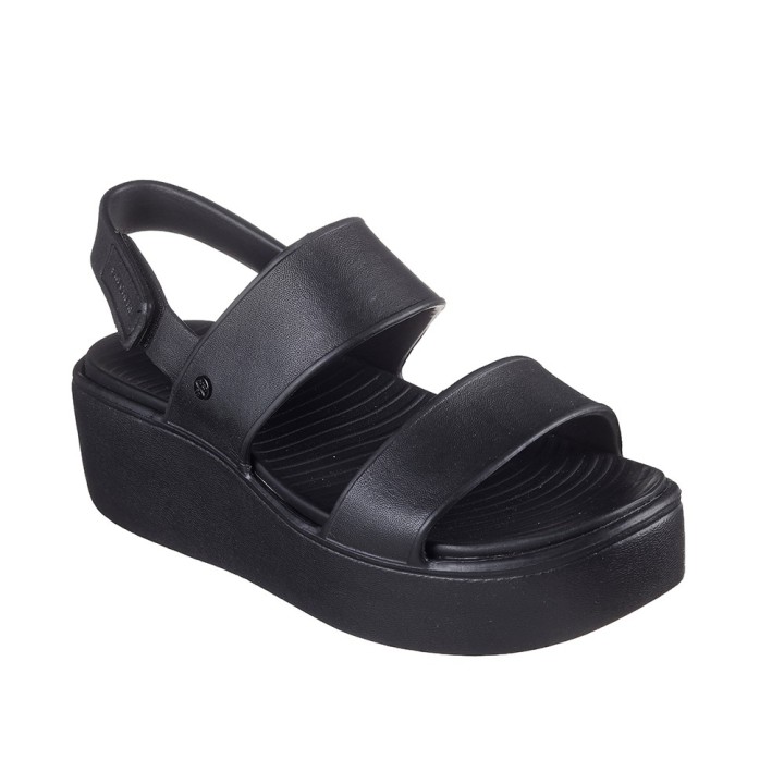 Sandalias Planas Mujer Skechers 111257 Negro-negro