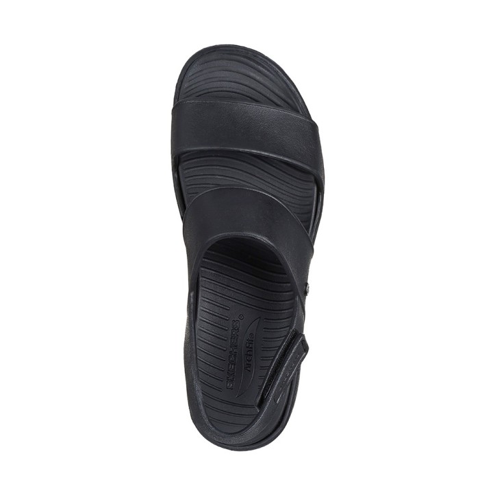 Sandalias Planas Mujer Skechers 111257 Negro-negro