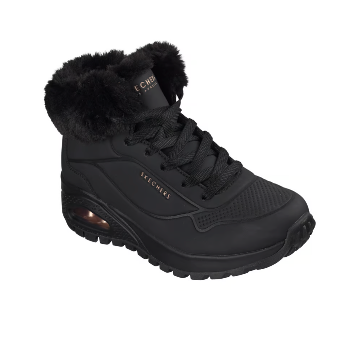 Botines Planos Mujer Skechers Uno Rugged-Arctic Avenue Negro-Negro