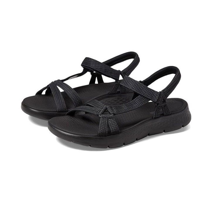 Sandalias Planas Mujer Skechers 141451 Negro