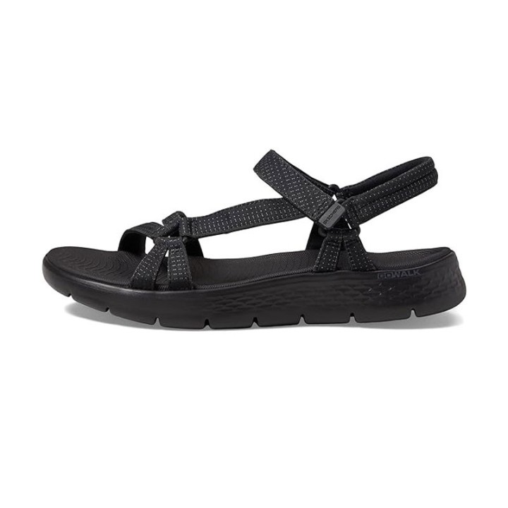 Sandalias Planas Mujer Skechers 141451 Negro