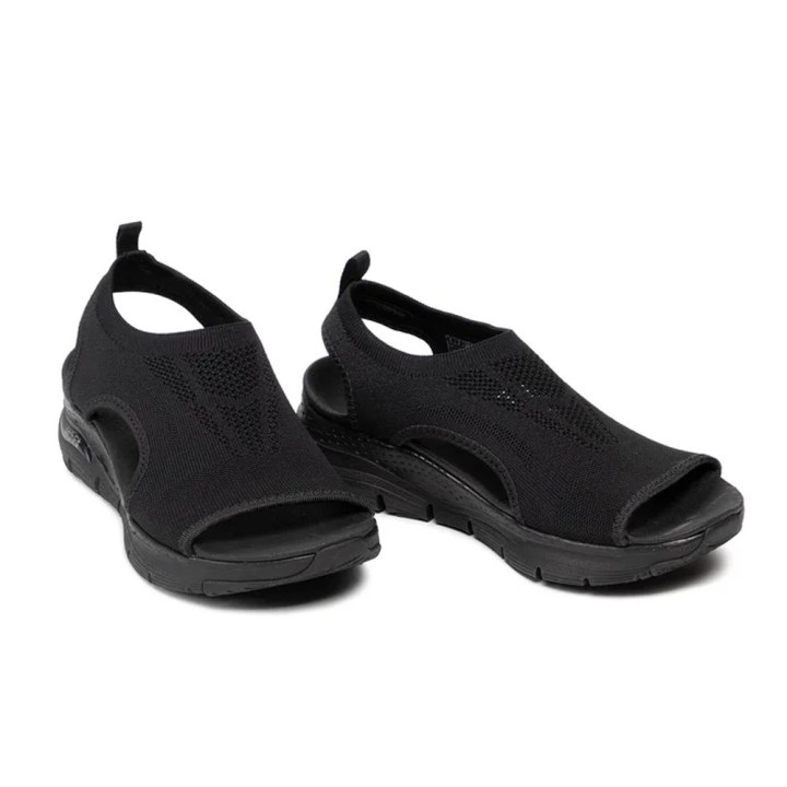 Sandalias Planas Mujer Skechers 119236 Negro-negro