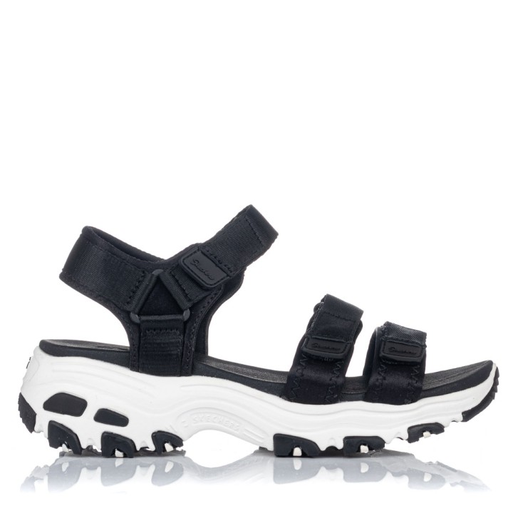 Sandalias planas Skechers D'Lites Fresh 31514 negras