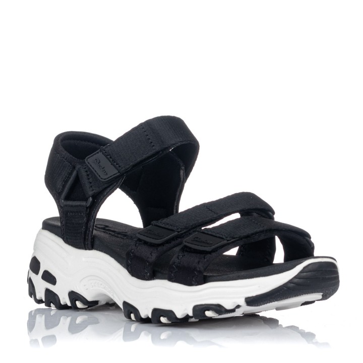Sandalias planas Skechers D'Lites Fresh 31514 negras