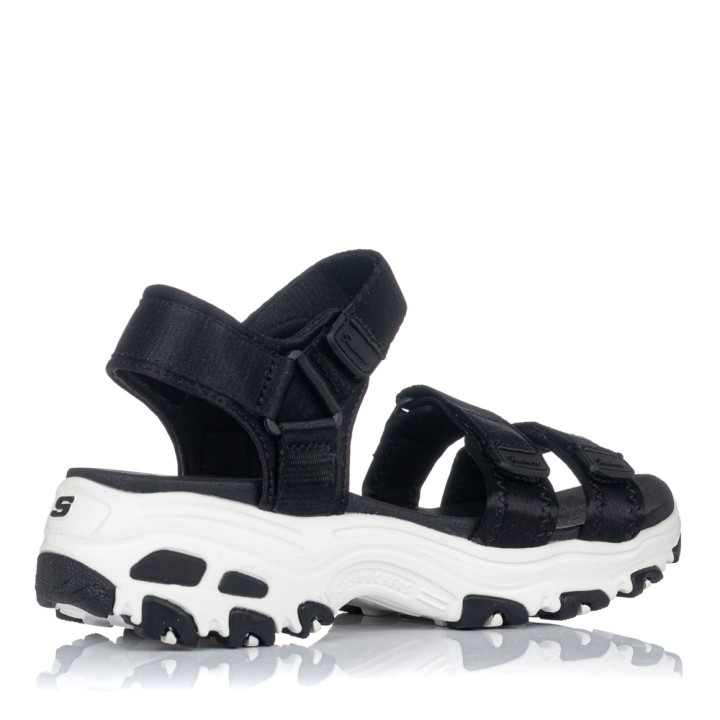 Sandalias planas Skechers D'Lites Fresh 31514 negras