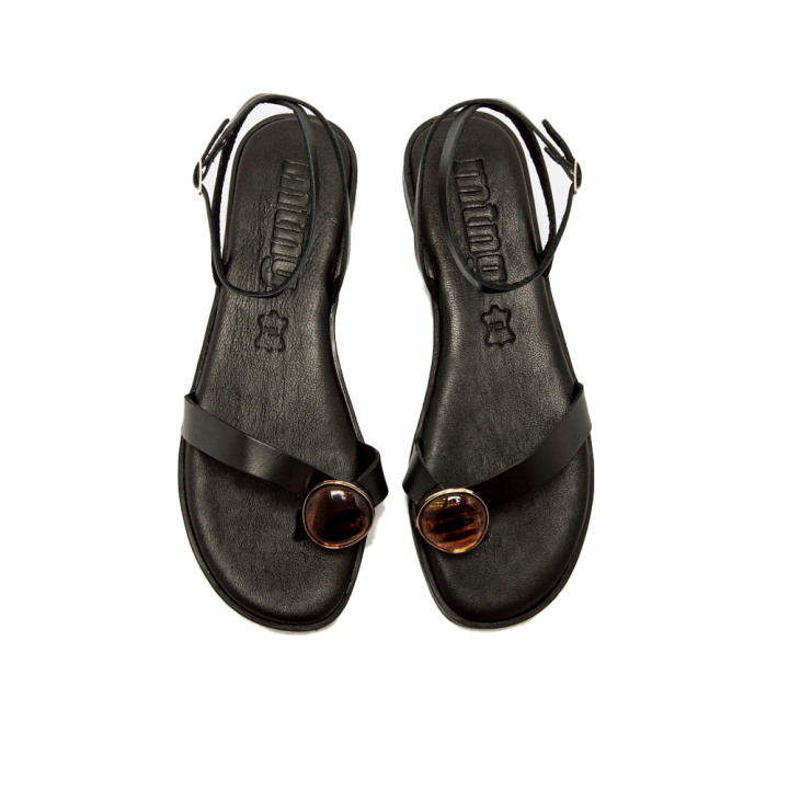 Sandalias Planas Mujer Mustang 55931 Negro