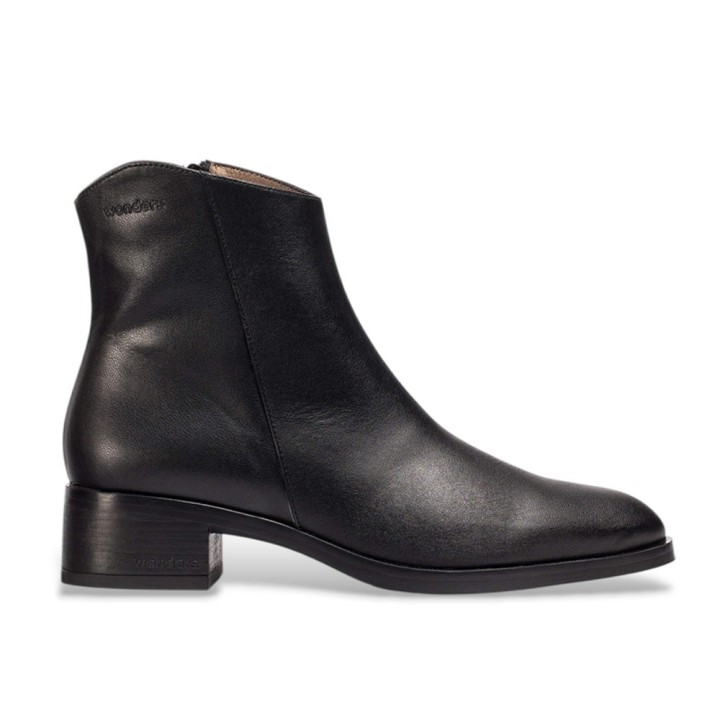 Botines de tacón Mujer Wonders D1801 Negro