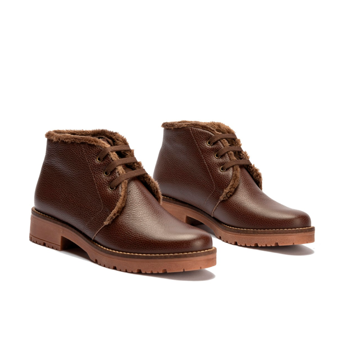 Botines Planos Mujer Pitillos 11566 Marron