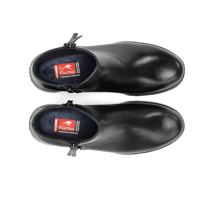 Botines Planos Mujer Fluchos F2100 Negro