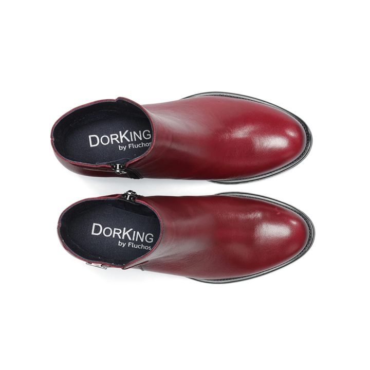 Botines de Tacón Mujer Dorking D9347 Burdeos
