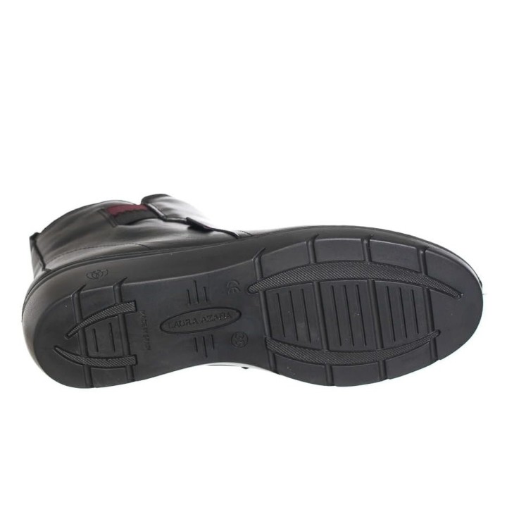 Botines Planos Laura Azaña 26811 Mujer Negro